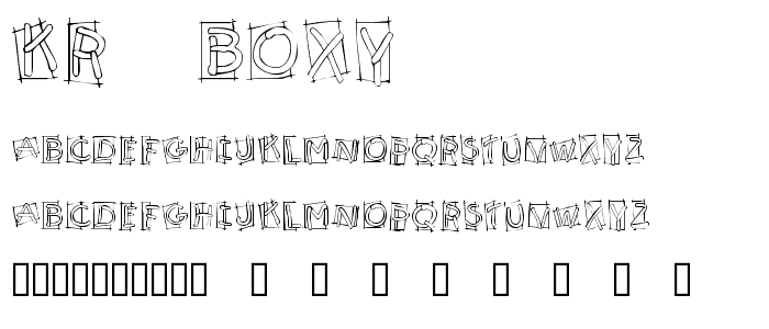 KR Boxy font